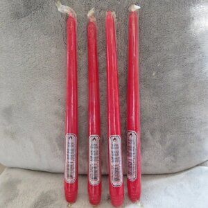 Lot 4 Candle-Lite 11.5" Red Taper XMAS Holiday All Purpose Candles Made in USA